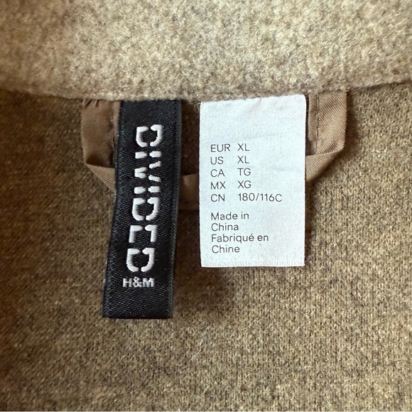 H&M Women's Beige Copped Felted Jacket XL Lagenlook - Picture 8 of 9